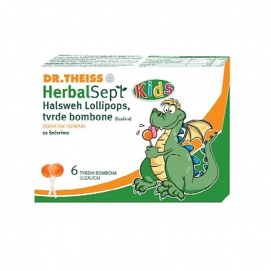 DR.THEISS HERBALSEPT KIDS LIZALICA PROTIV BOLOVA U GRLU 6X