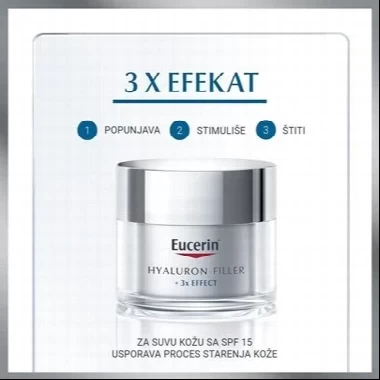 EUCERIN HYALURON-FILLER DNEVNA KREMA ZA SUVU KOŽU SPF15-25%