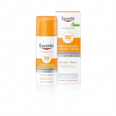 Eucerin Sun Anti-age Tonirani fluid za zaštitu od sunca SPF 50+ Svetli