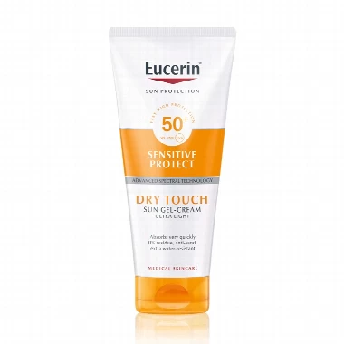 Eucerin Sun Dry Touch Gel-krem za zaštitu osetljive kože od sunca SPF 50+