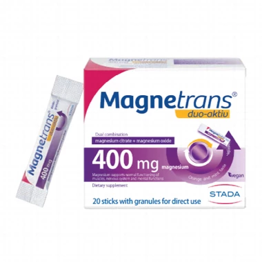 Magnetrans duo-aktiv pulv 20x400mg