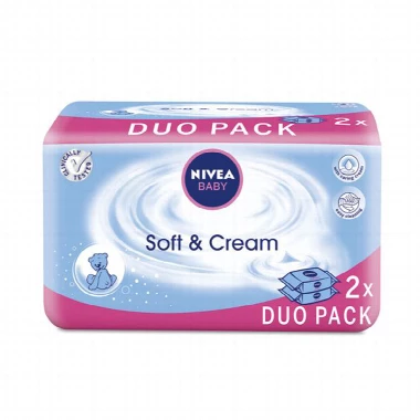 Nivea maramice vlazne soft 63x duo pack