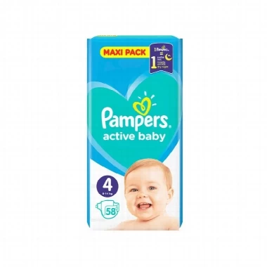 PAMPERS PELENE AB VPP 4 MAXI 58X PAKET