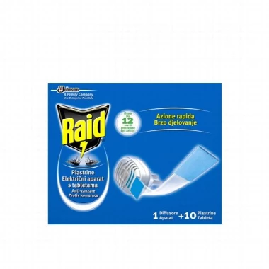 RAID APARAT ZA KOMARCE+10 TABLETA