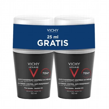 Vichy deo roll-on Homme 72h promo 25ml gratis