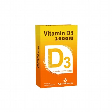 VITAMIN D3 CAPS 30X1000IU ABELA